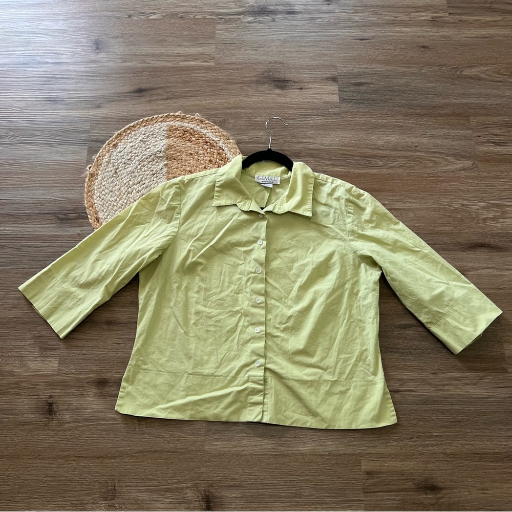 GEMILLI Vtg Made in USA Womens Button Up Top